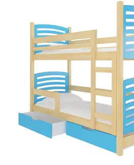 Postele ArtAdrk Dětská patrová postel OSUNA Barva: bílá / modrá