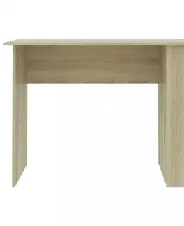 Pracovní stoly Psací stůl s policemi 110x60 cm Dekorhome Šedá lesk