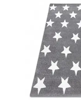 Koberce a koberečky Dywany Lusczow Kusový koberec SKETCH DECLAN šedý / bílý - Hvězda, velikost 160x220