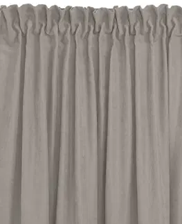 Záclony HOMEDE Závěs MILANA klasická transparentní dračí páska 5 cm s třásněmi 3 cm cappuccino, velikost 220x175