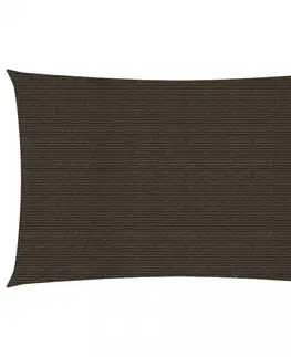 Stínící textilie Stínící plachta obdélníková HDPE 2,5 x 2 m Dekorhome Hnědá