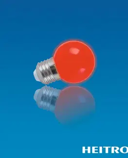 LED žárovky HEITRONIC LED žárovka G45 červená E27 2W 17046