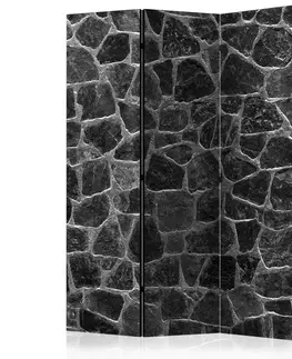 Paravány Paraván Black Stones Dekorhome 135x172 cm (3-dílný)