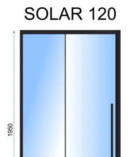Sprchové zástěny Rea Průhledné sprchové dveře 1200x1950 Solar Black K6312