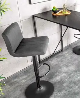 Barové stolky LuxD Designový barový stůl Maille 120 cm černý jasan