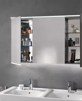 Koupelnová zrcadla GEBERIT Option Zrcadlová skříňka s osvětlením, 900x700x172 mm 500.594.00.1