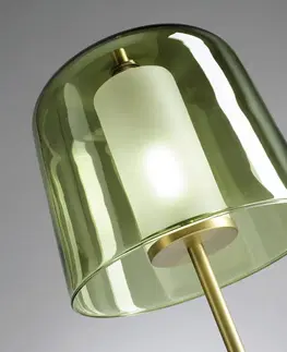 Stolní lampy miloox by Sforzin Stolní lampa Frida, zlatá, vnější stínidlo zelená
