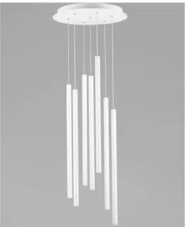 Designová závěsná svítidla Nova Luce Štíhlé designové LED svítidlo Ultrathin - 7 x 3 W, 1680 lm, bílá NV 9184023