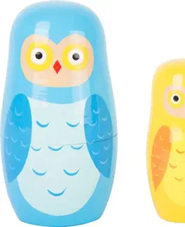 Dřevěné hračky Small foot Matrjoška OWLS vícebarevná