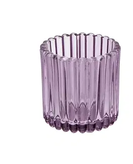Svícny Altom Skleněný svícen na čajovou svíčku Tealight pr. 7,5 cm, fialová