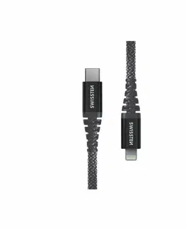 Elektronika SWISSTEN Nabíjecí kabel kevlarový USB-C Lightning, 1,5 m