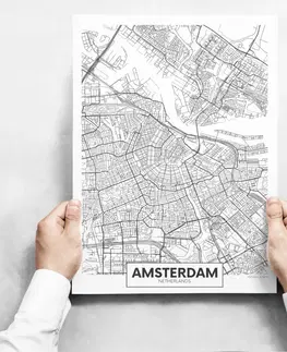 Moderní obrazy Sada obrazů - Map Of Amsterdam