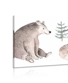 Dětské obrazy Obraz posezení zvířátek v lese