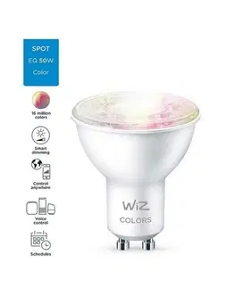 LED žárovky WiZ SET 2x LED žárovka GU10 PAR16 4,9W (50W) 345lm 2700-6500K RGB IP20, stmívatelná