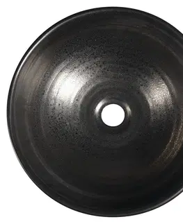Umyvadla SAPHO ATTILA keramické umyvadlo, průměr 43cm, metalická měď DK010
