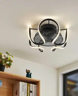 Stropní ventilátory se světlem Starluna Starluna Lykkela LED stropní ventilátor CCT, černá