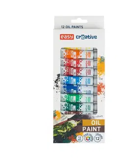 Hračky EASY - Olejové barvy 12 barev