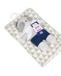 Dětské deky Babymatex Dětská deka šedá s plyšákem medvídek, 75 x 100 cm