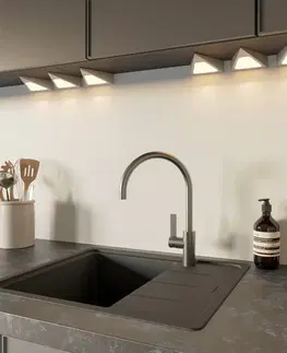 Světlo pod kuchyňskou linku PRIOS Prios Odia LED podhledové světlo, nerez, 3 zdroje