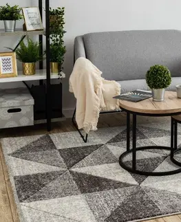 Koberce a koberečky Dywany Lusczow Kusový koberec FEEL Triangle šedý, velikost 180x270