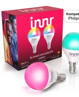 Chytré žárovky Innr Lighting Innr LED žárovka Smart Mini Bulb E14 4,8W RGBW 460lm 2x