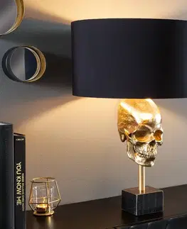 Stolní lampy LuxD 26763 Designová stolní lampa Madigan 56 cm černo-zlatá