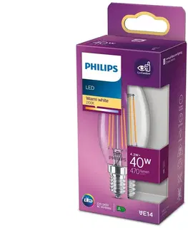 LED osvětlení Philips LED Žárovka VINTAGE Philips B35 E14/4,3W/230V 2700K 