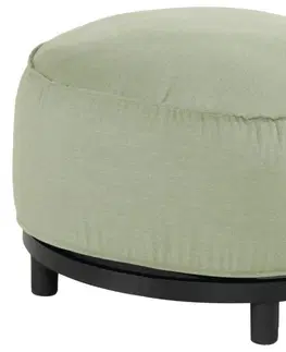 Zahradní židle a křesla Luxusní zahradní podnožka Emma Round - French Green