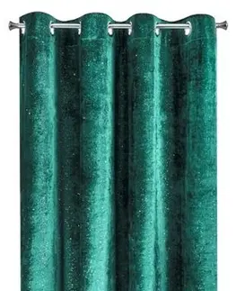 Hotové závěsy Elegantní zelený závěs s třpytkami 140 x 250 cm