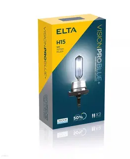 Autožárovky ELTA H15 VisionProBlue +50% 15/55W 12V PGJ23t-1 sada 2ks EB2715TR