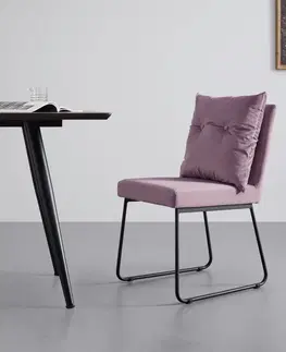 Židle do jídelny Židle Ze Sametu Bono Růžová