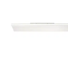 Stropni svitidla Stropní svítidlo bílé obdélníkové včetně LED s dálkovým ovládáním - Trafalgar