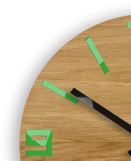 Hodiny ModernClock Nástěnné hodiny Arabic hnědo-zelené