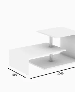 Konferenční stolky Kalune Design Konferenční stolek Dilek bílý