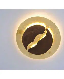 Designová stropní svítidla PAUL NEUHAUS LED stropní svítidlo, imitace plátkového zlata a rzi, moderní SimplyDim 3000K PN 6982-48