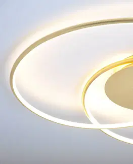 Stropní svítidla Lindby Zlatá LED stropní svítilna Joline, 74 cm