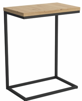 Konferenční stolky Kasvo PEN (PERINO) odkládací stolek mramor světlý/ černá konstrukce