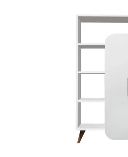Regály a poličky Sofahouse Designový regál Quasim 132 cm bílý