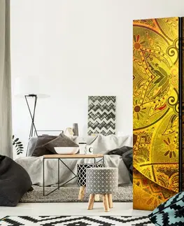 Paravány Paraván Mandala: Golden Power Dekorhome 225x172 cm (5-dílný)