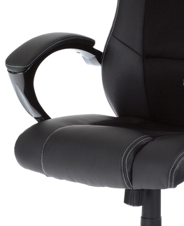 Kancelářské židle Sportovní křeslo LIMBUR, černá ekokůže/černá látka