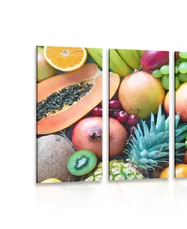 Obrazy jídla a nápoje 5-dílný obraz tropické ovoce