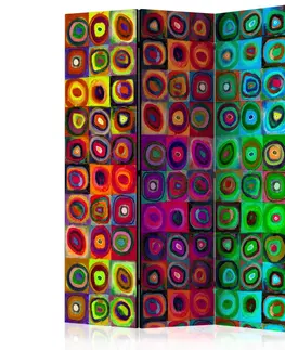 Paravány Paraván Colorful Abstract Art Dekorhome 135x172 cm (3-dílný)