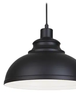 Industriální závěsná svítidla Sessak Závěsný retro lustr Corbin - pr. 290 x 200 mm, 60 W, černé SE CORKM