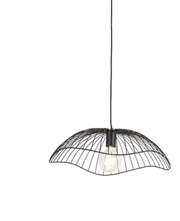 Zavesna svitidla Designová závěsná lampa černá 50 cm - Pua