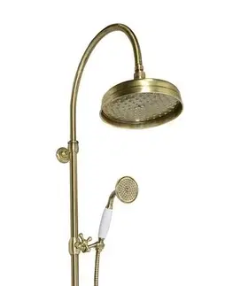 Sprchy a sprchové panely SAPHO ANTEA sprchový sloup s termostatickou baterií, bronz SET046