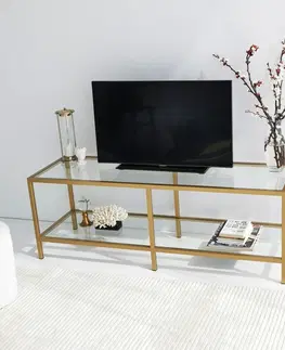 TV stolky Hanah Home TV stolek Basic zlatý