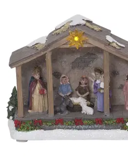 Vánoční vnitřní dekorace STAR TRADING Nativity LED dekorativní světlo, baterie, 19 cm