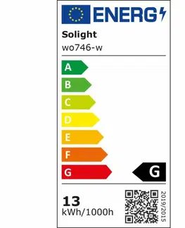 LED venkovní nástěnná svítidla Solight LED venkovní osvětlení Siena, bílé, 13W, 910lm, 4000K, IP54, 17cm WO746-W