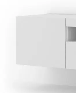 TV stolky ARTBm TV stolek AURA 150 | bílý mat Variant: s LED osvětlením