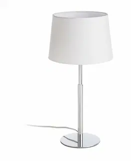 Lampy na noční stolek RED - DESIGN RENDL RENDL BROADWAY stolní bílá chrom 230V E27 42W R11986
